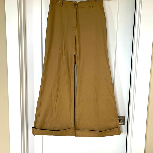 1978 Italy Pants - Wide leg khaki trousers M